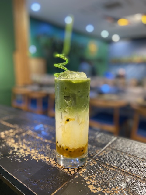 Passion Fruit Matcha Latte
